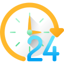 ícone de 24 horas